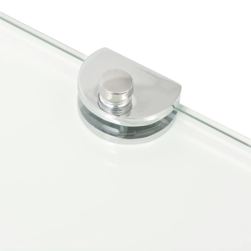 vidaXL Wall Corner Shelf Floating Corner Shelf Display Shelf Tempered Glass