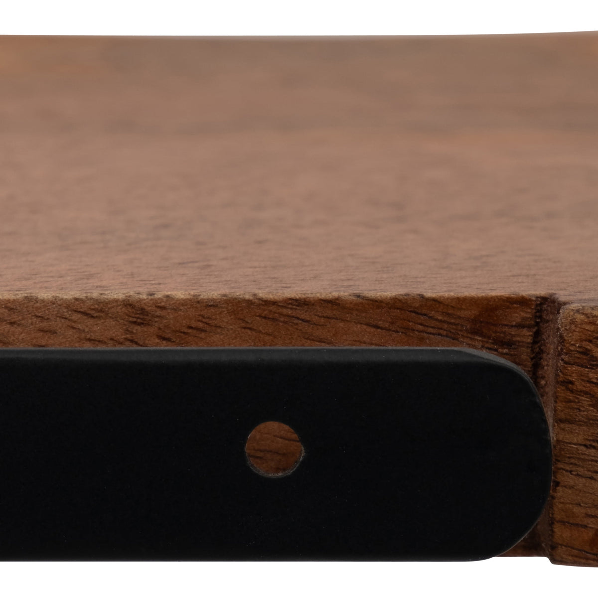 Mango Wood Floating Shelves for Living Room Decor - Modern Wall Display for Entryway - Storage Shelves for Bedroom - Set of 3, 18 in., Brown