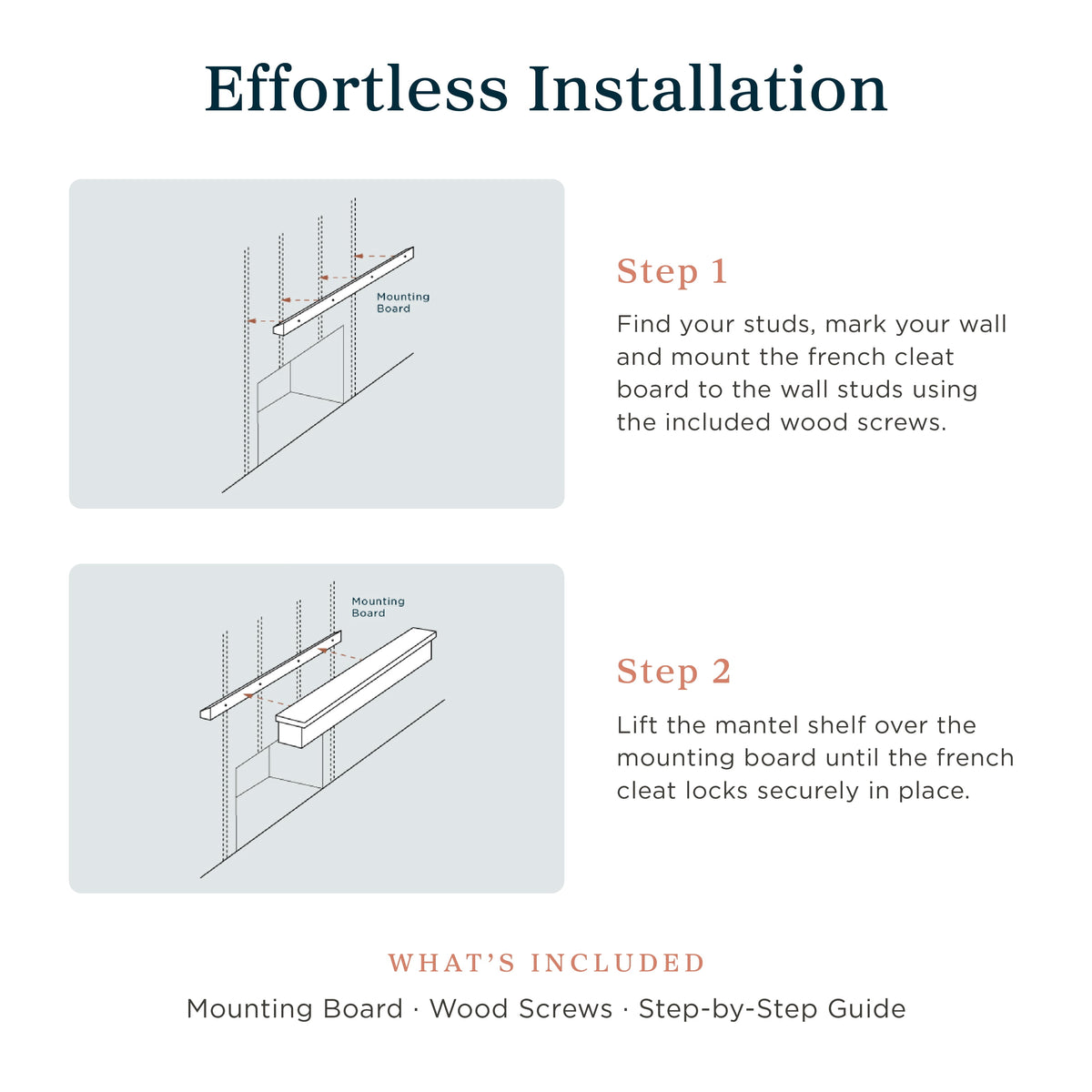 Mantels Direct Colton 60 in. Floating Wood Fireplace Mantel Shelf - Unfinished