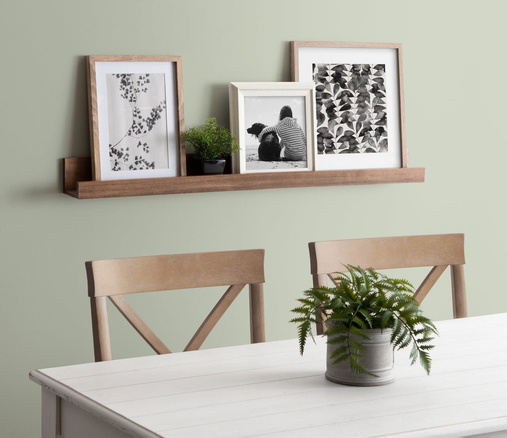 Kate And Laurel Wood Floating Shelf, 42 In x 3.5 In, Brown