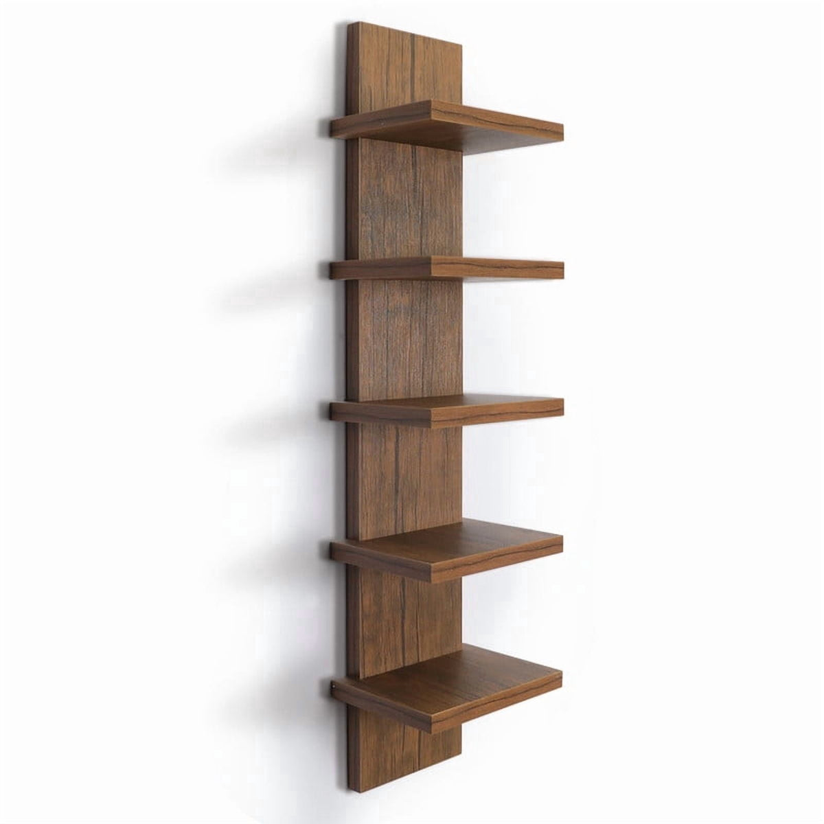 Havenwood™ 5 Tier Wall Shelf Unit, Black Wall Shelf, Multifunctional Display Floating