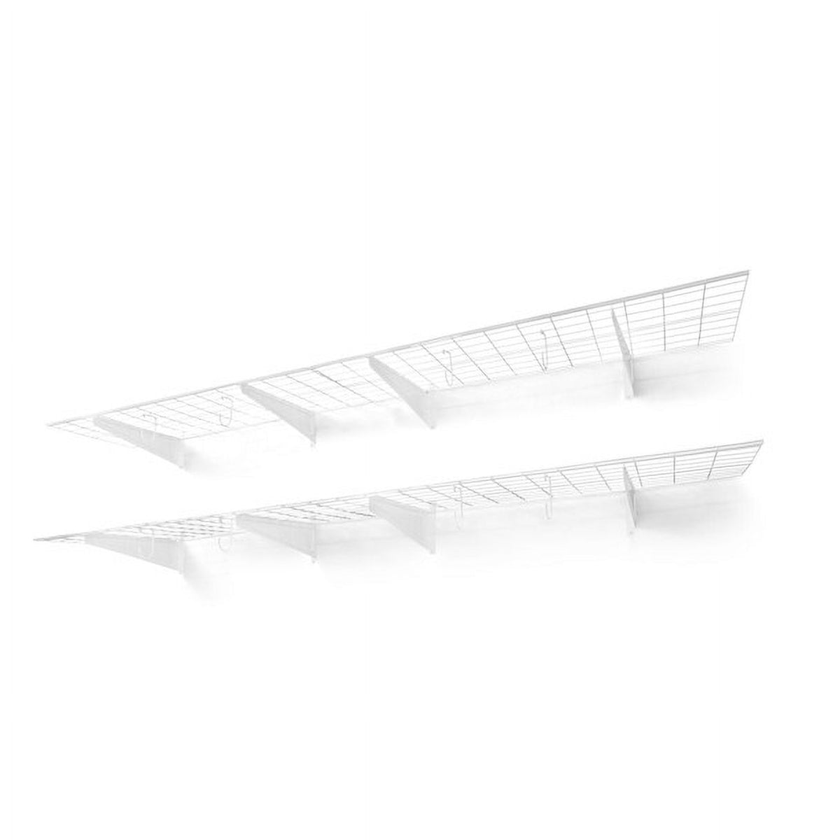 CAPHAUS Garage Wall Shelving 1.5ft x 6ft, 18-Inch-Depth by 72-Inch-Width, Wall Mounted Garage Shelves with 4 Bike Hooks, Heavy Duty Wall Organizer Shelf for Garage Wall Storage System, Black or White