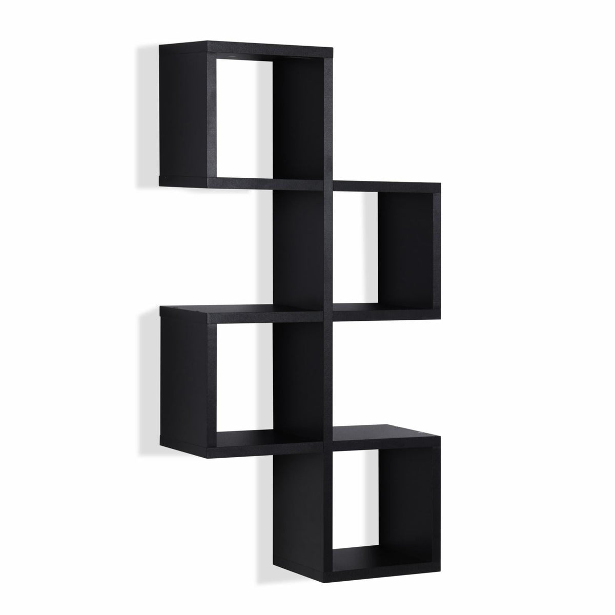 Danya B Contemporary, Industrial 5.75 in. x 15.25 in. 4-Tier Black Floating Shelf