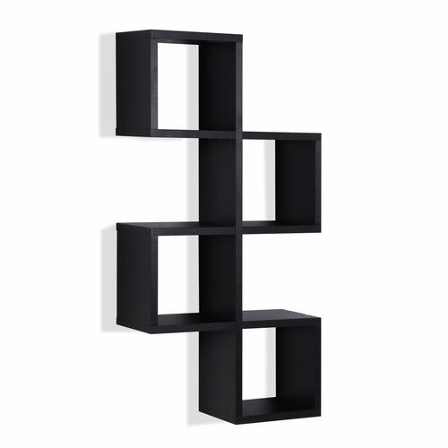 Danya B Contemporary, Industrial 5.75 in. x 15.25 in. 4-Tier Black Floating Shelf