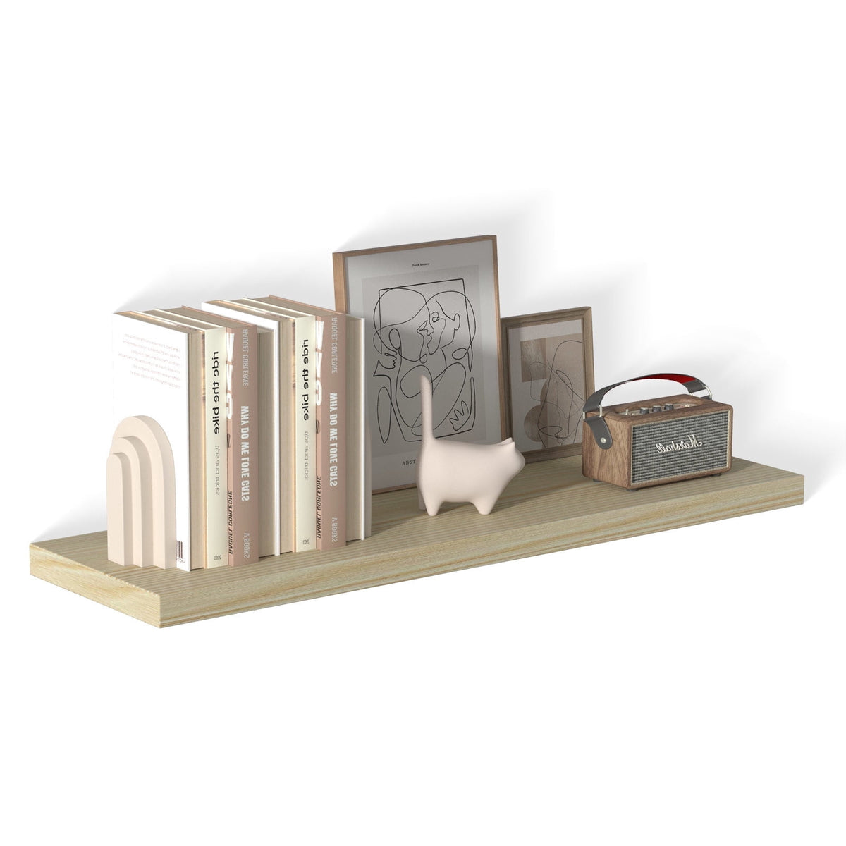 Dumekko Large Floating Shelves for Wall Set of 2 Wooden Wall Shelves 30 in x 12.75 in x 2 in Room Decor Long Shelf with Invisible Wall Mount Bracket for Bedroom, Kitchen, Living Room, Walnut