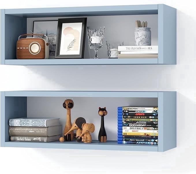 Havenwood™ 24 in. Floating Cube Shelves, Set of 2, Wall Mount Decorative