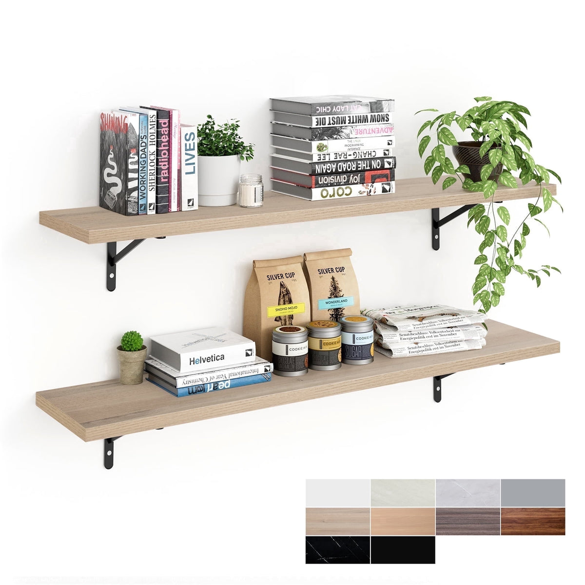Havenwood™ 36 inch Long 10 inch Deep Floating Shelves Set of 2