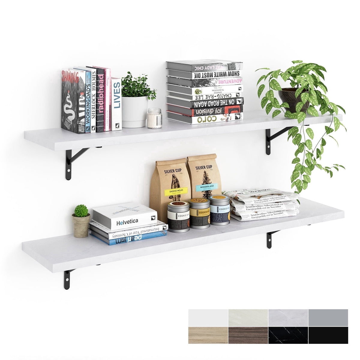 Havenwood™ 36 inch Long 10 inch Deep Floating Shelves Set of 2