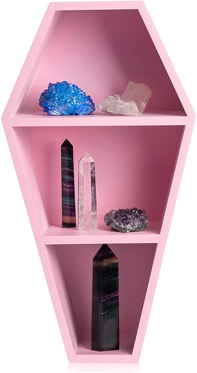 Havenwood™ Black Coffin Shelf - for the Home-Floating Wooden Shelf or Table