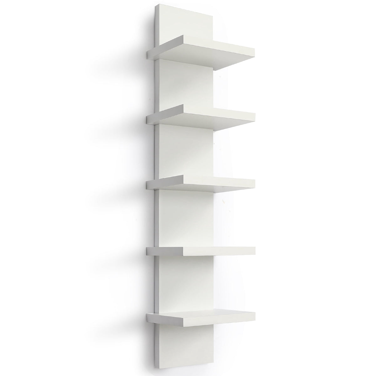 Havenwood™ 5 Tier Wall Shelf Unit, Black Wall Shelf, Multifunctional Display Floating