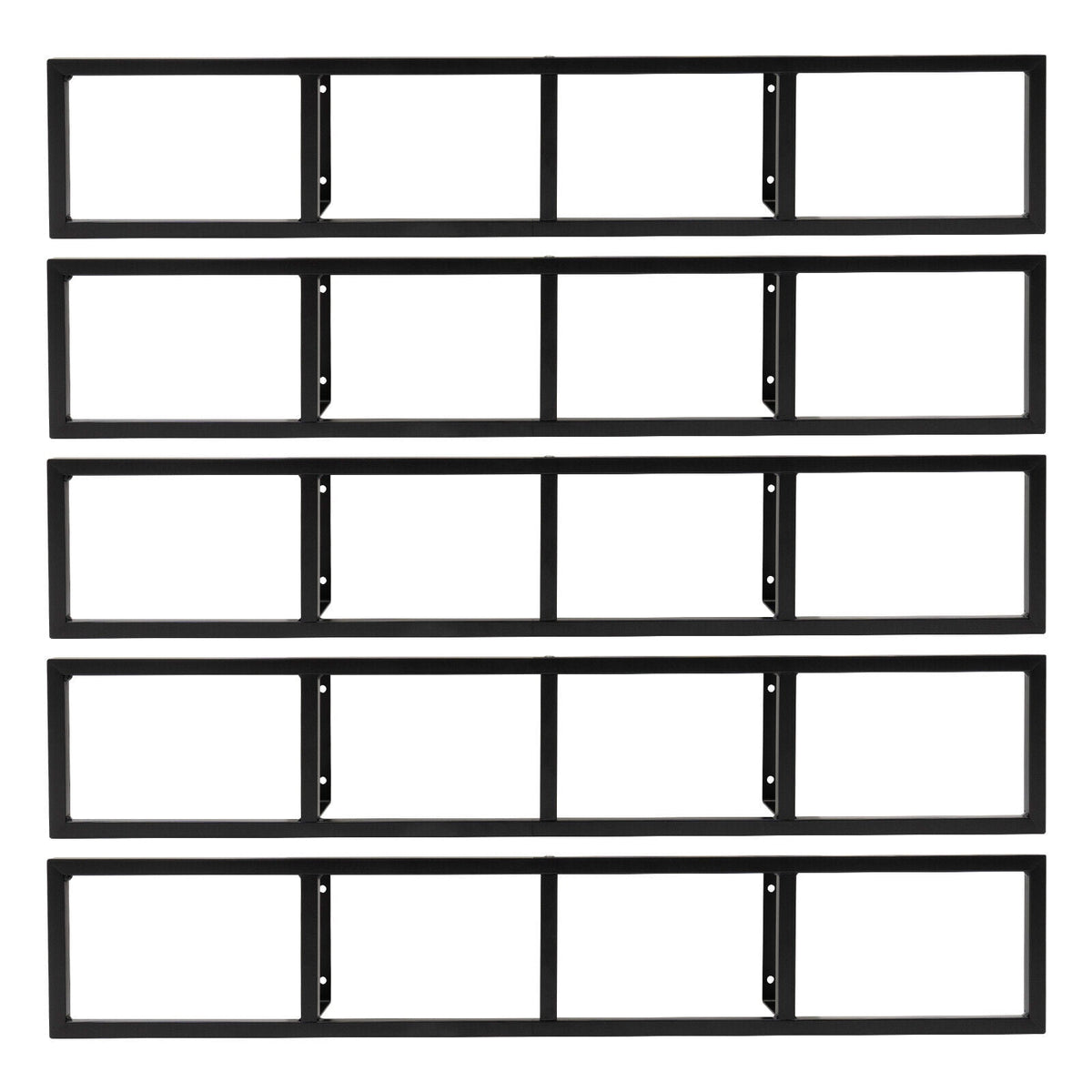 Set of 5 Video Game Rack,Wall Mount CD DVD Storage Shelf, 34 Inch Media Storage Rack Metal Floating Shelf Black,CD Rack