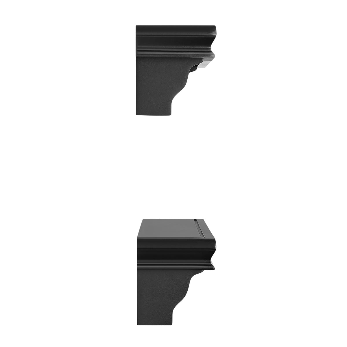 Danya B. Decorative 24 in. Floating Wall Décor Display Ledge Shelves – (Set of 2) - Black
