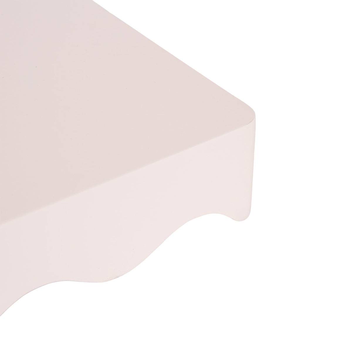 Kate and Laurel Maida Modern Decorative Wavy Wall Floating Shelves, Set of 2, 24 x 8, Pink, Functional Scalloped Kitchen and Bathroom Shelves for Above Toilet or Cute Dorm Room Bookshelves